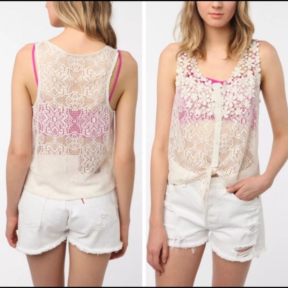 Anthropologie Kimchi Blue Lace Prarie Tank